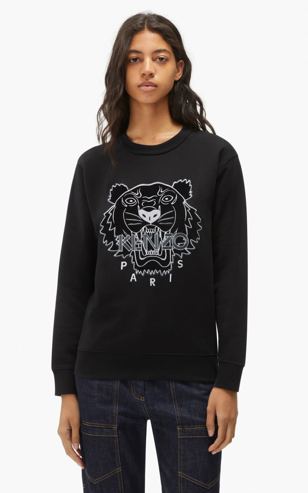 Kenzo The Invierno Capsule Tiger Sudadera Mujer Negras | 6572109-AW